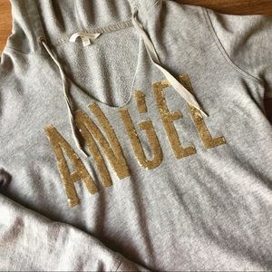 VICTORIAS SECRET angel Vneck grey Hoodie